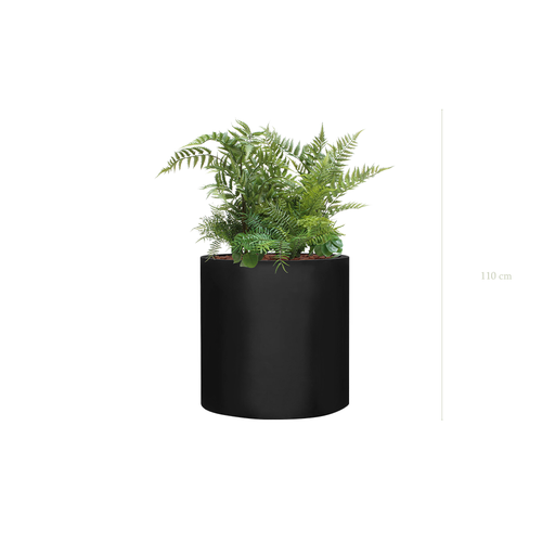 [A-J1-FB27] Amazon Planter - Schwarzer Zylinder Topf #Künstlich