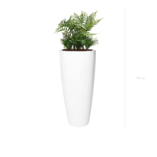 [A-J1-FB21] L'Amazonie - Pot Haut Blanc #Artificiel
