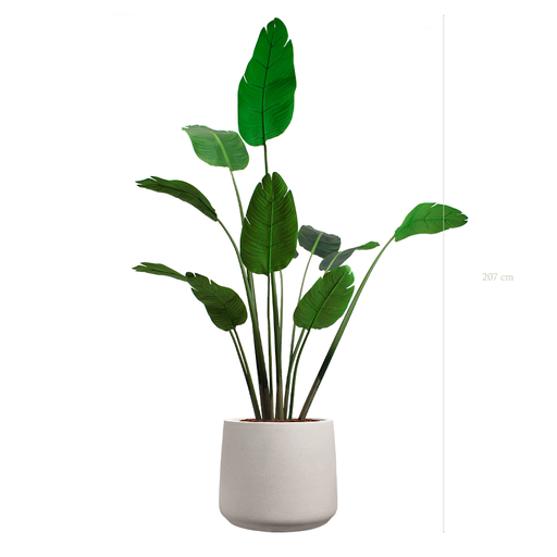 [A-PT3-FC20] The Banana tree in a grey mineral pot #Artificial