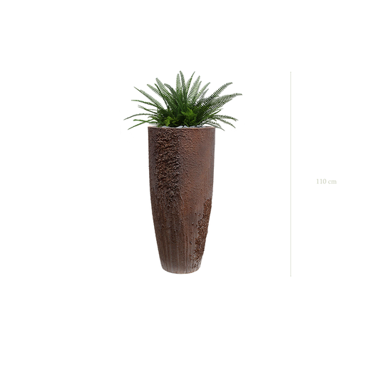 [A-TG10-FC10] The Fern in a brown Oyster pot #Artificial
