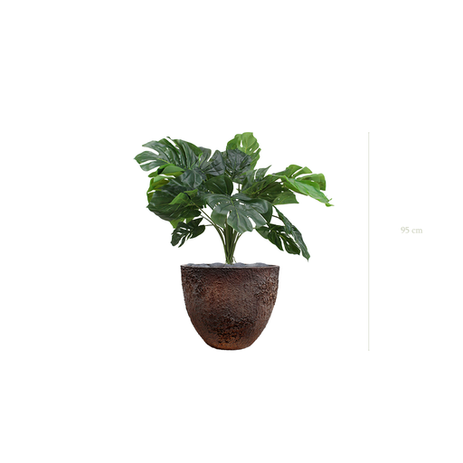 [A-TG38-FC7] La Petite Monstera - Pot Oyster #Artificiel