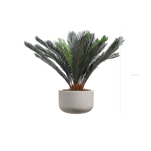 [A-PT14-FC18] Le Cycas - Pot Sable #Artificiel