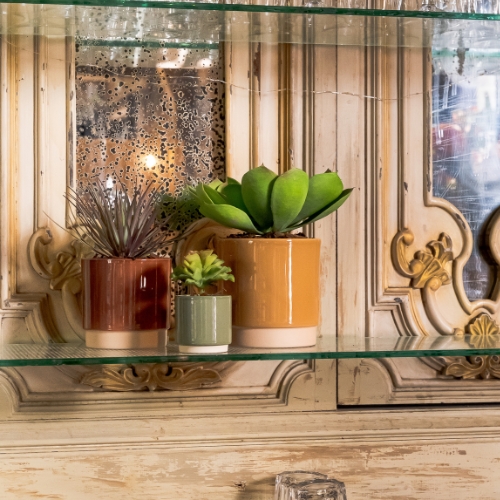 [A-TRIO-1] Le Trio Succulentes - Pot Colorés #Artificiel