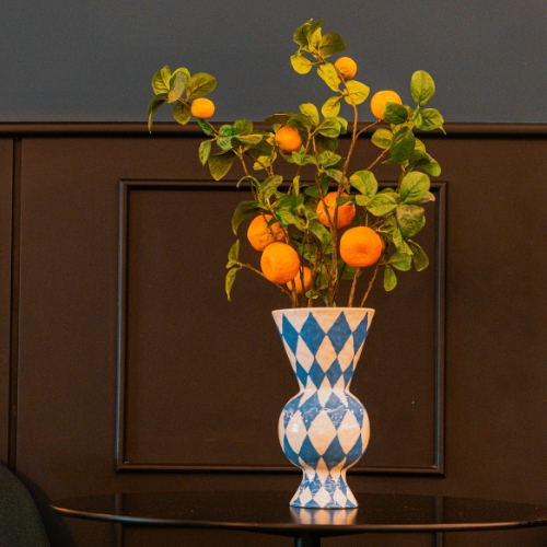 [A-TG52-CE23] The Orange Tree Branches – Harlequin Vase #Artificial
