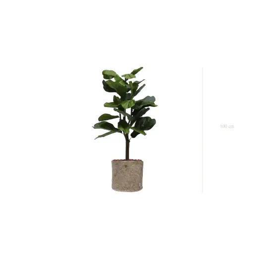 [A-PT1-TI5] The Lyrata – Beige Fabric Pot #Artificial