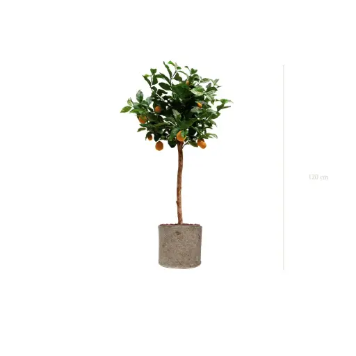 [A-PT20-TI5] Le Citronnier - Pot Tissu Beige #Artificiel