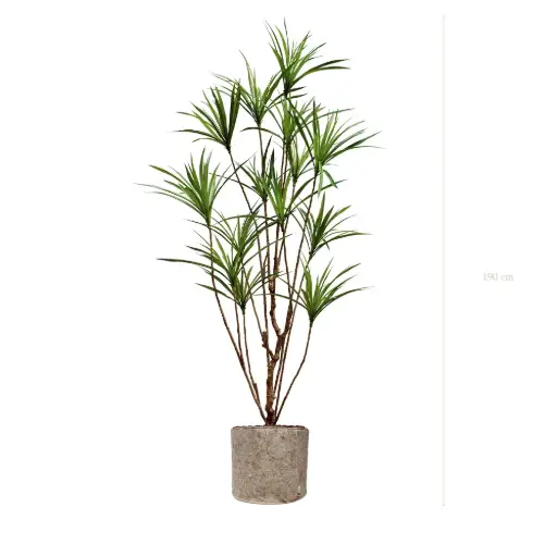 [A-PT18-TI6] Le Dracena - Pot Tissu Beige #Artificiel