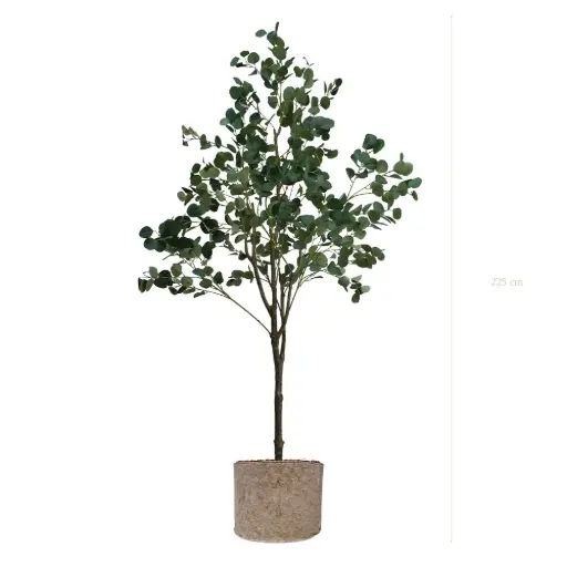 [A-AB7-TI7] L’Arbre Eucalyptus - Pot Tissu Beige - Artificiel