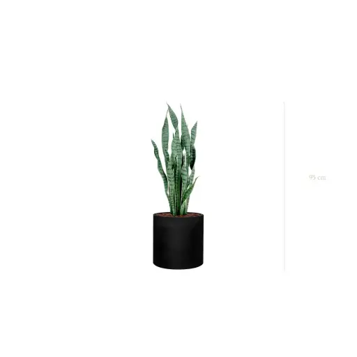 [A-PT27-FB32] Le Sansevieria - Cylindre Noir - Artificiel