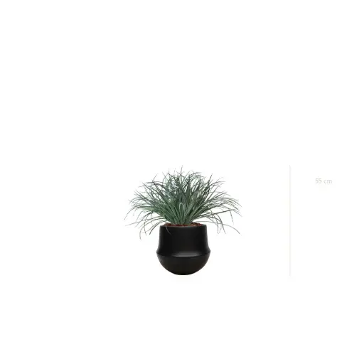 [A-TG55-CE9] The Graminée Bush – Black Round Pot #Artificial