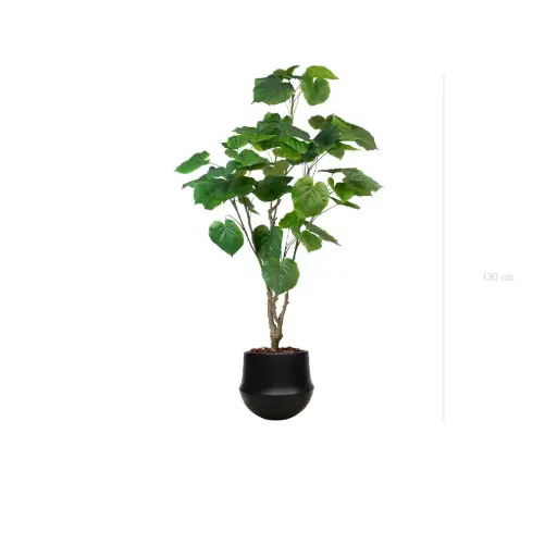 [A-PT29-CE9] The Ficus Umbellata – Black Round Pot #Artificial