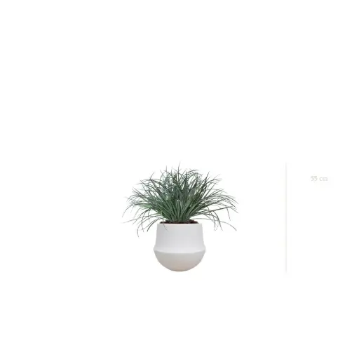 [A-TG55-CE1] La Graminée Bush - Pot Rond Blanc #Artificiel
