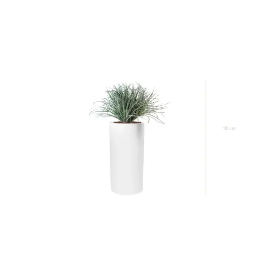 [A-TG55-FB18] The Graminée Bush – Tall White Cylinder #Artificial