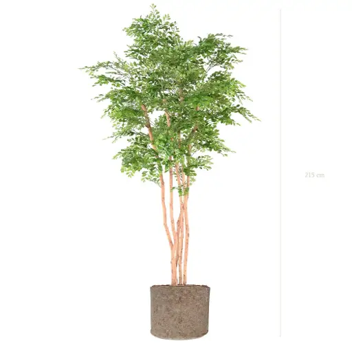 [A-AB12-TI7] The Acacia – Beige Fabric Pot #Semi-Natural