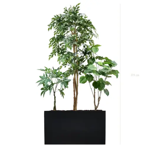 [A-J16-FB5] Skye Divider (Small) – Black Planter Box #Semi-Natural