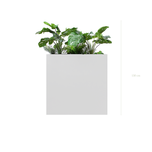 [A-J2-FB3] Raumteiler L. Monstera 130 cm - Weißer Pflanzkübel #Künstlich