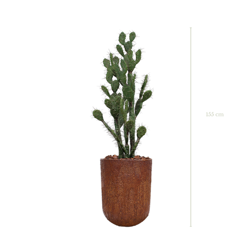 [A-PT11-FC5] Le Cactus 155 cm - Pot Marron #Artificiel