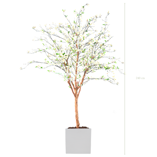 [A-AB3-FB10] Le Cerisier 240 cm - Cube Blanc #Semi-naturel