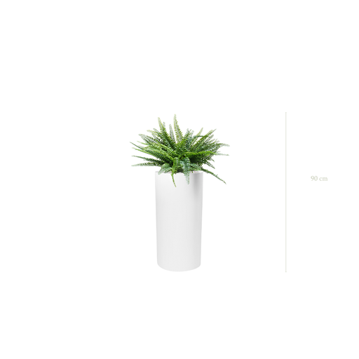 [AE-TG1-FB18] The Fern - Tall White Cylinder Pot #Artificial #Outdoor