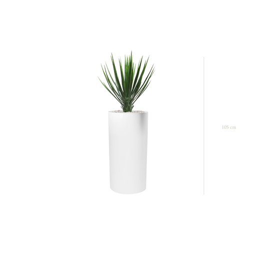 [AE-PT2-FB18] Le Yucca - Cylindre Haut Blanc #Extérieur #Artificiel 