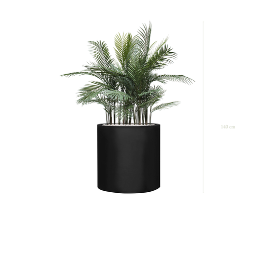 [AE-PT1-FB27] The Arecas - Black Cylinder Pot #Artificial #Outdoor