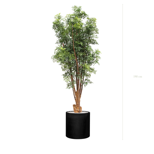 [AE-PT4-FB23] The Aralia - Black cylinder pot - #Artificial #Outdoor