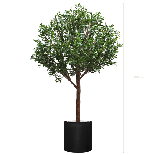 [AE-AB1-FB25] The Olive tree - Black Cylinder Pot #Artificial #Outdoor