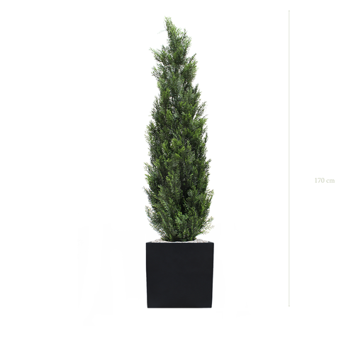 [AE-PT9-FB9] The Cypress - Black Square Pot #Artificial #Outdoor