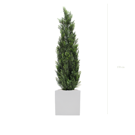 [AE-PT9-FB10] The Cypress - White Square Pot #Artificial #Outdoor