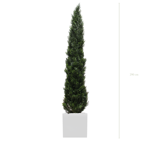 [AE-AB3-FB12] The Tall Cypress - White Square Pot #Artificial #Outdoor