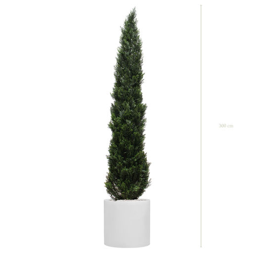[AE-AB3-FB26] The Tall Cypress - White Cylinder Pot #Artificial #Outdoor