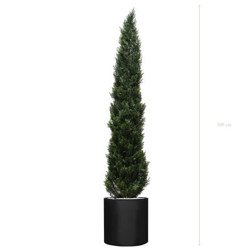 [AE-AB3-FB27] The Tall Cypress - Black Cylinder Pot #Artificial #Outdoor